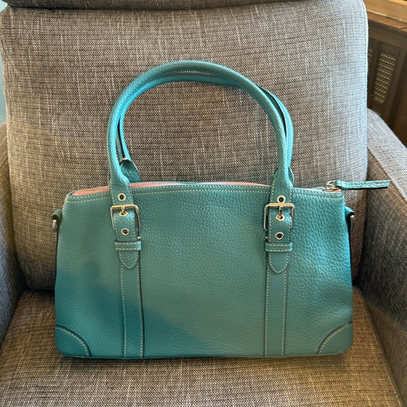 Dooney & Bourke Tiffany Blue Satchel - Picture 2 of 12